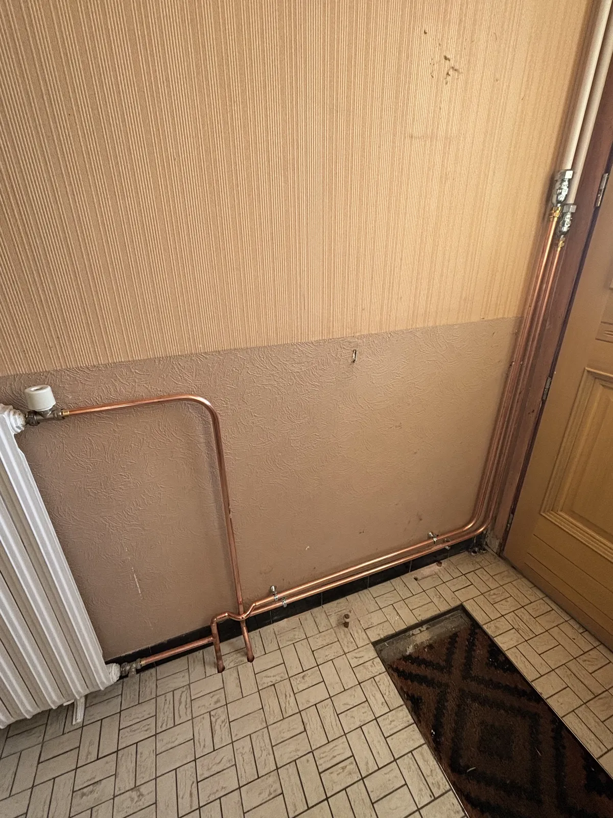 Rénovation plomberie en cuivre apparent - Loyat